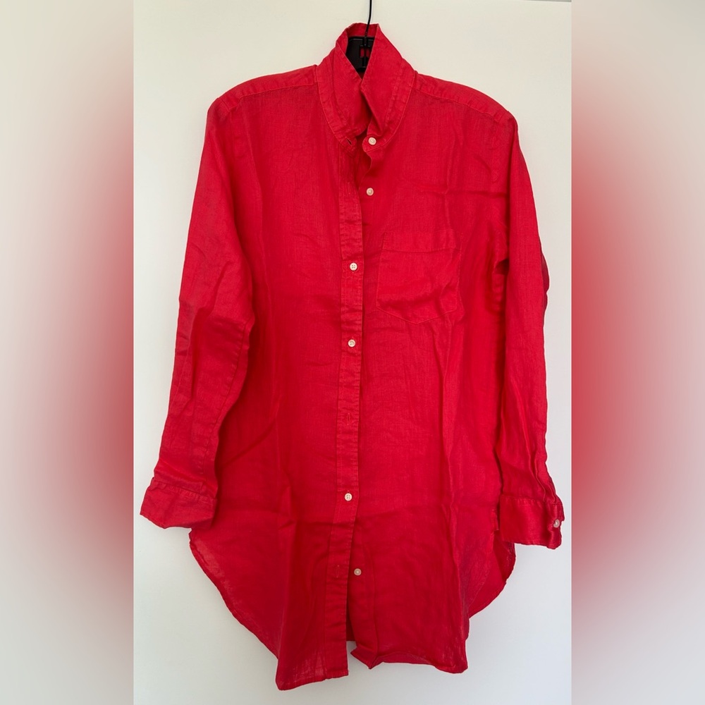 GAP Red Button-Down Shirt
